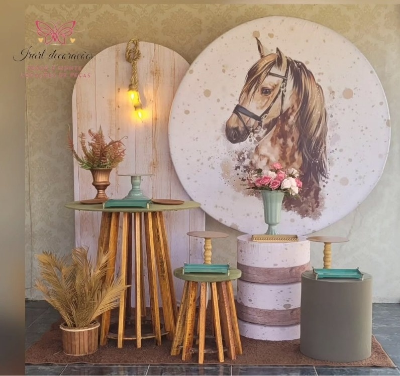 Kit 03 Cowtry Cavalo - Irartdecorações Pegue & MONTE