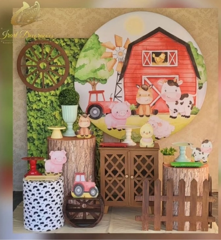 Kit 03 Fazendinha 01 - Irartdecorações Pegue & MONTE