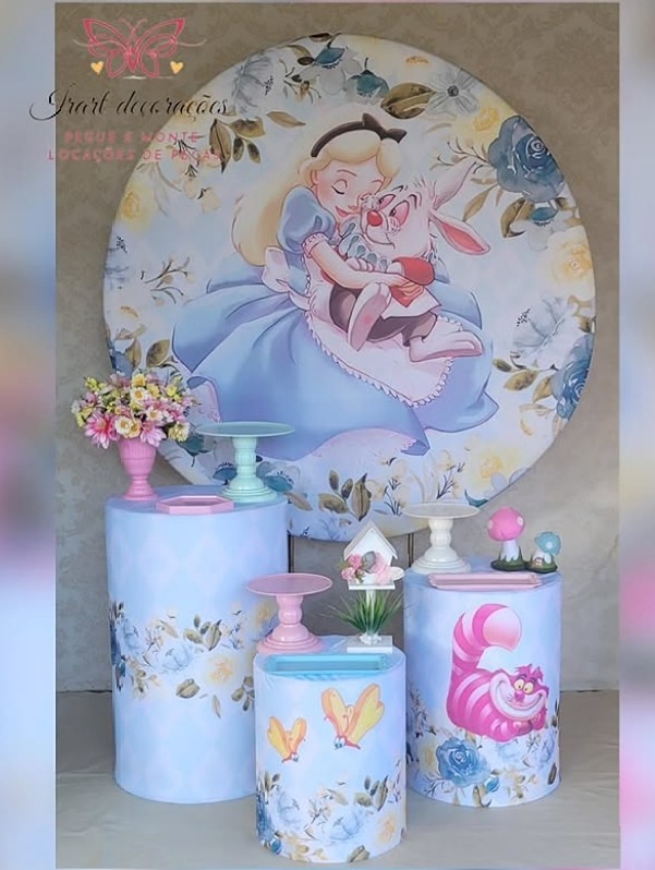 Kit 01 Alice No Paiz das Maravilhas - Irartdecorações Pegue & MONTE