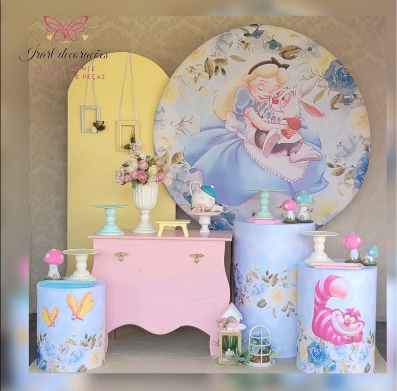 Kit 03 Alice No Pais das Maravilhas - Irartdecorações Pegue & MONTE