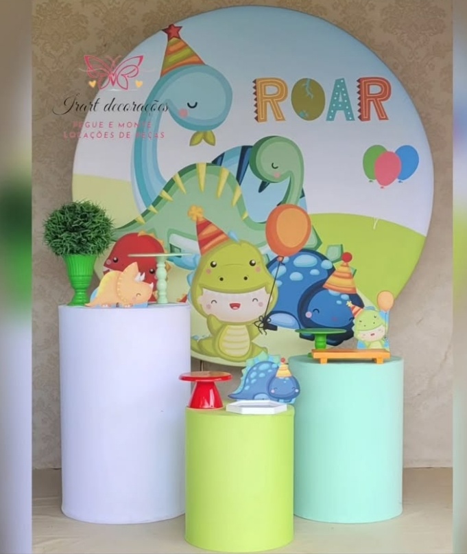 Kit 01 - Dino Baby (Capas Lisas) - Irartdecorações Pegue & MONTE