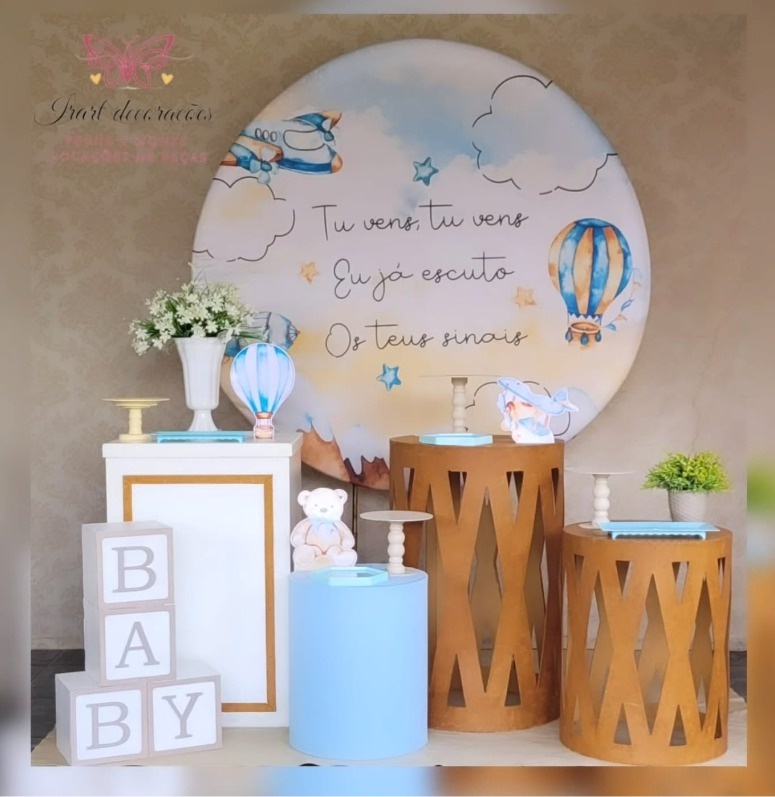 Kit 02 Tu Vens Cha de Bebe Menino - Irartdecorações Pegue & MONTE
