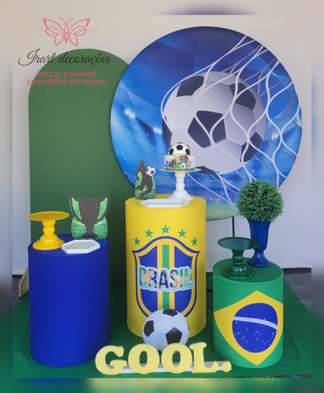 Kit 02 - Futebol Brasil - Irartdecorações Pegue & MONTE
