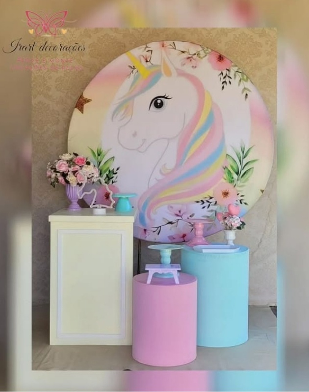 Kit 01 Unicórnio - Irartdecorações Pegue & MONTE
