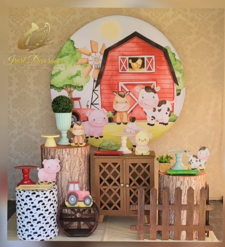 Kit 02  Fazendinha Rustica  - Irartdecorações Pegue & MONTE