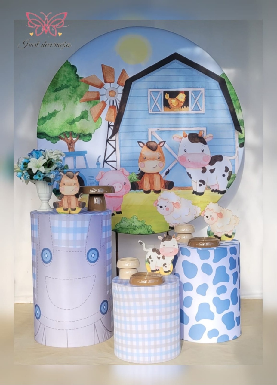 Kit 01 Fazendinha Menino - Irartdecorações Pegue & MONTE