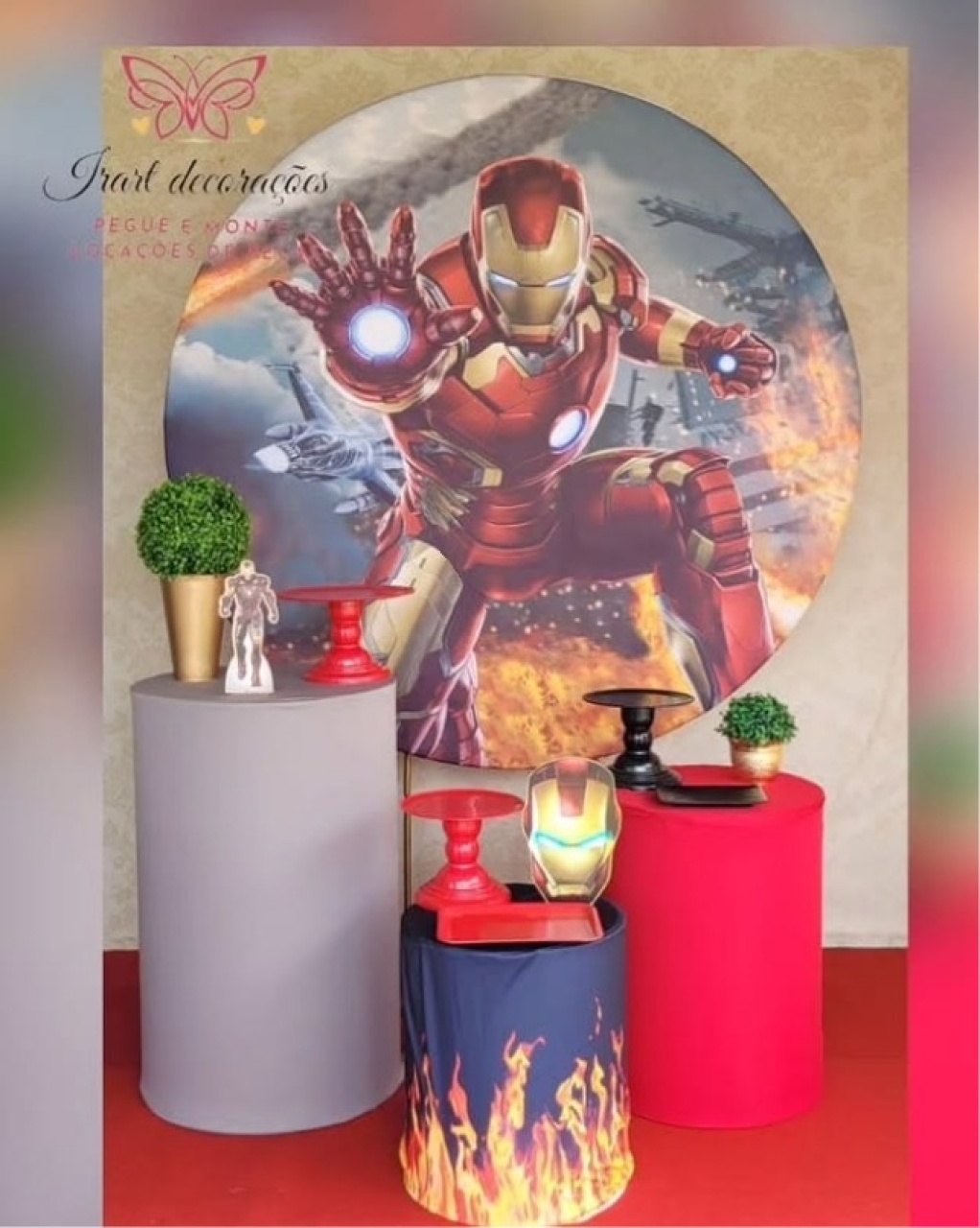 Kit 01 Homem de Ferro - Irartdecorações Pegue & MONTE