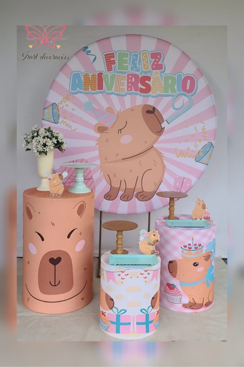 Kit 01 Capivara - Irartdecorações Pegue & MONTE