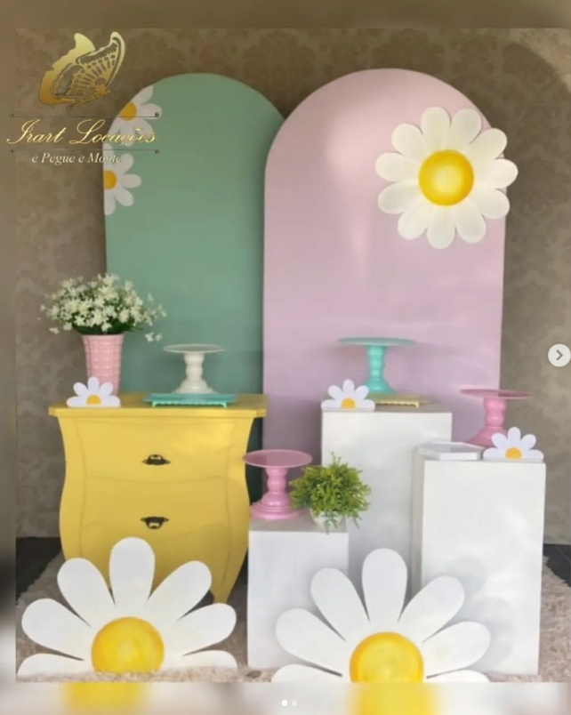 Kit 03 Margaridas - Irartdecorações Pegue & Monte