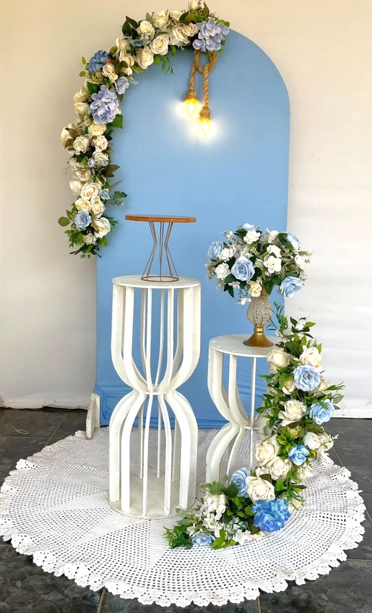 Kit Adulto Azul Com Rosas - Irartdecorações Pegue & Monte