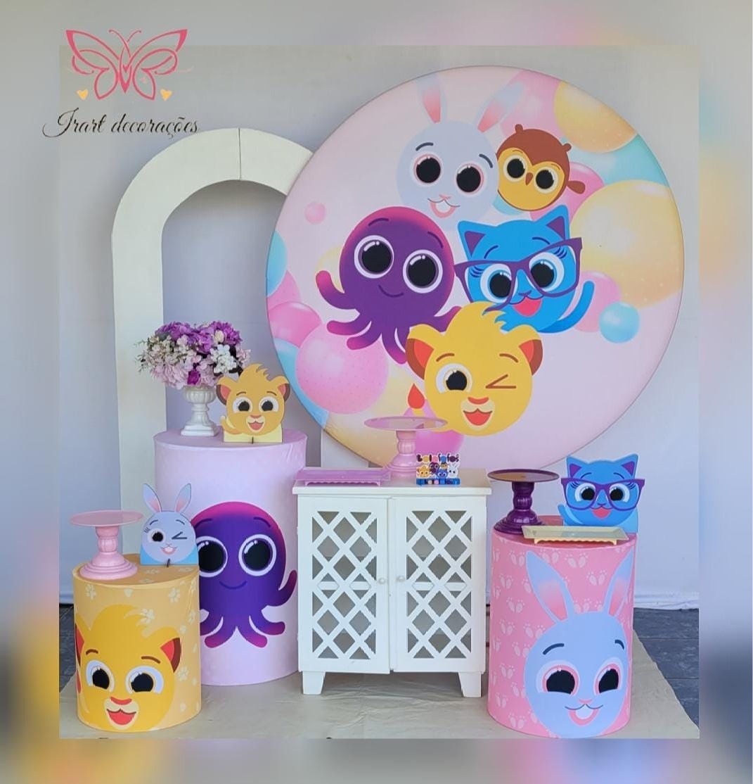 Kit 03 Big Bolofofo Rosa - Irartdecorações Pegue & MONTE
