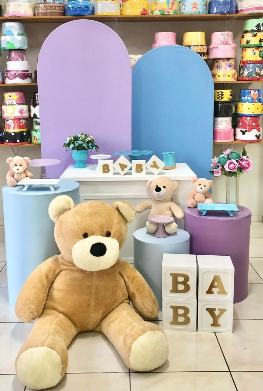 Romano Azul E Lilás - Ursão  - Revelação Baby Master - Catálogo Tay pegue e monte