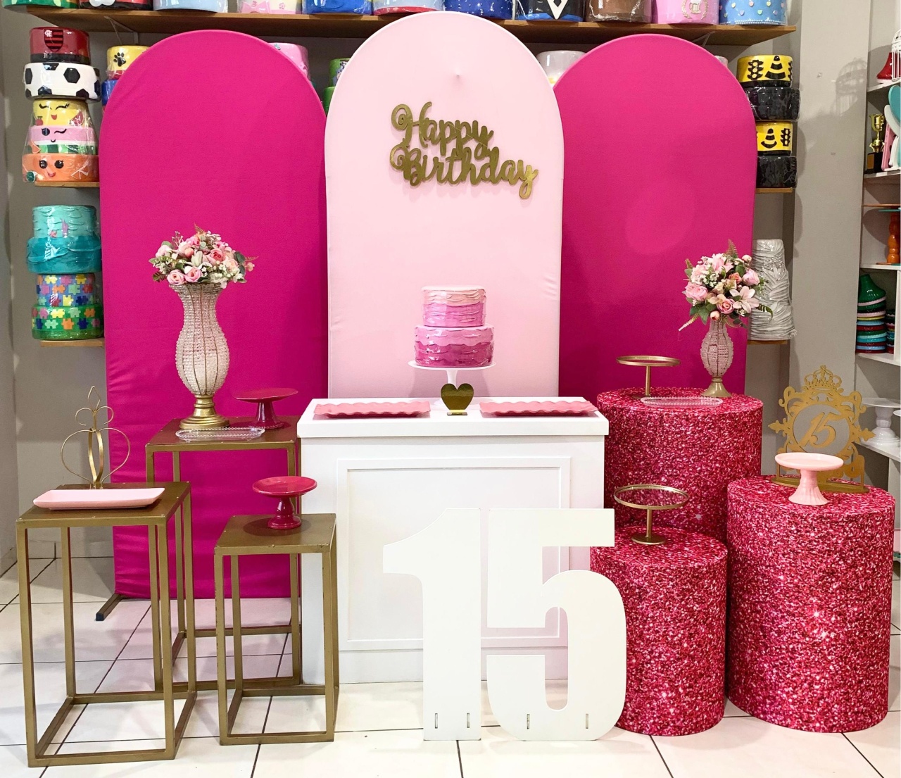 Rosa Mega - 15 Anos - Catálogo Tay pegue e monte