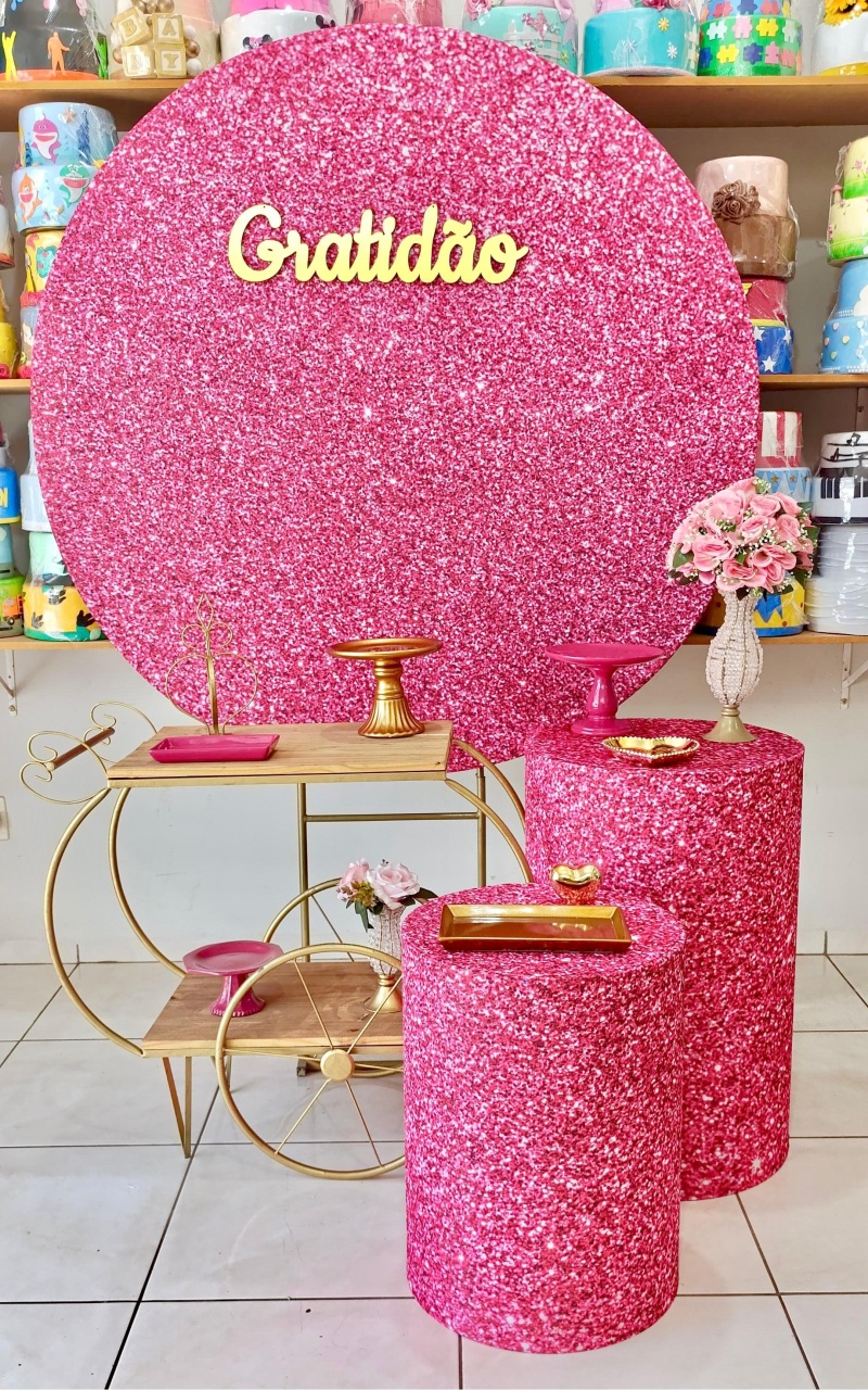 Pink Glitter Carrinho - Gratidão - Catálogo Tay pegue e monte