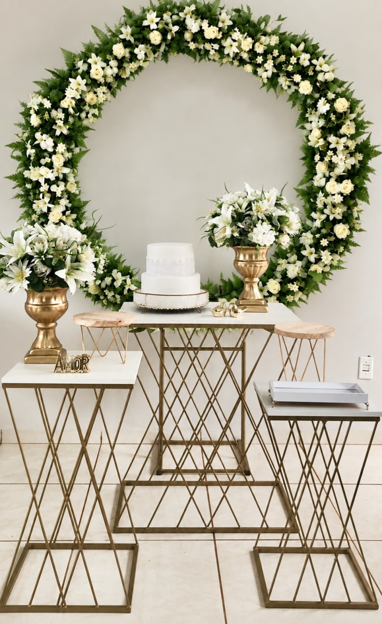 Arco Floral Branco 2.0 - Catálogo Tay pegue e monte