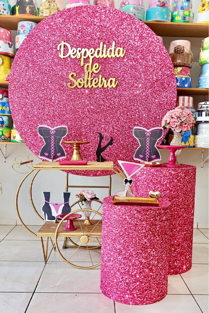 Despedida de Solteira Pink Carrinho - Lingerie - Catálogo Tay pegue e monte