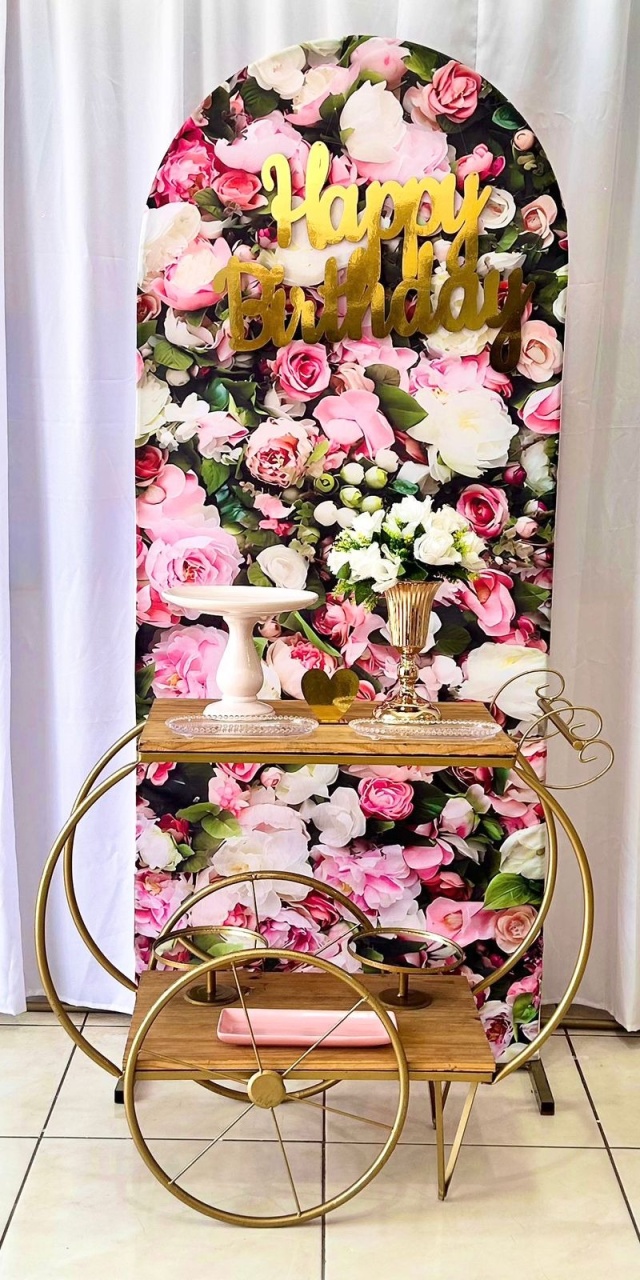 Romano Floral - Carrinho de Chá  - Catálogo Tay pegue e monte