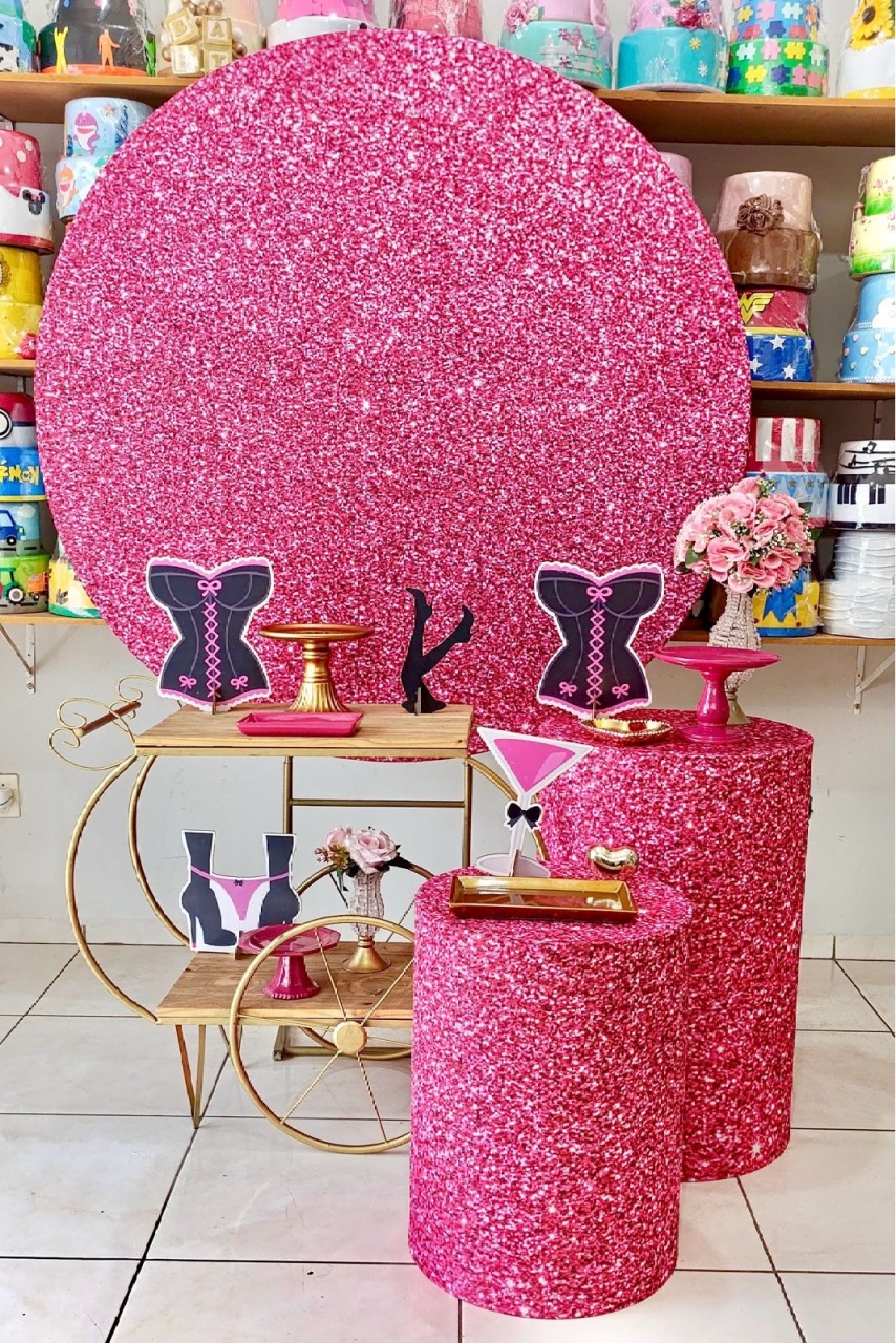 Chá de Lingerie Pink Carrinho - Catálogo Tay pegue e monte