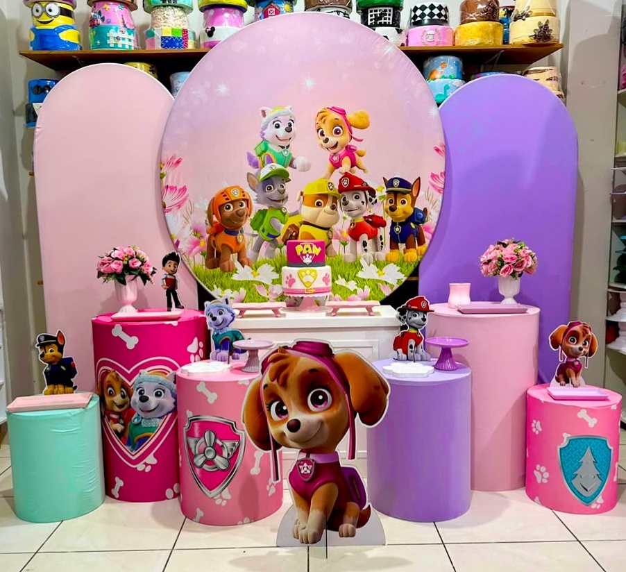 Patrulha Canina Rosa Mega - Skye - Catálogo Tay pegue e monte