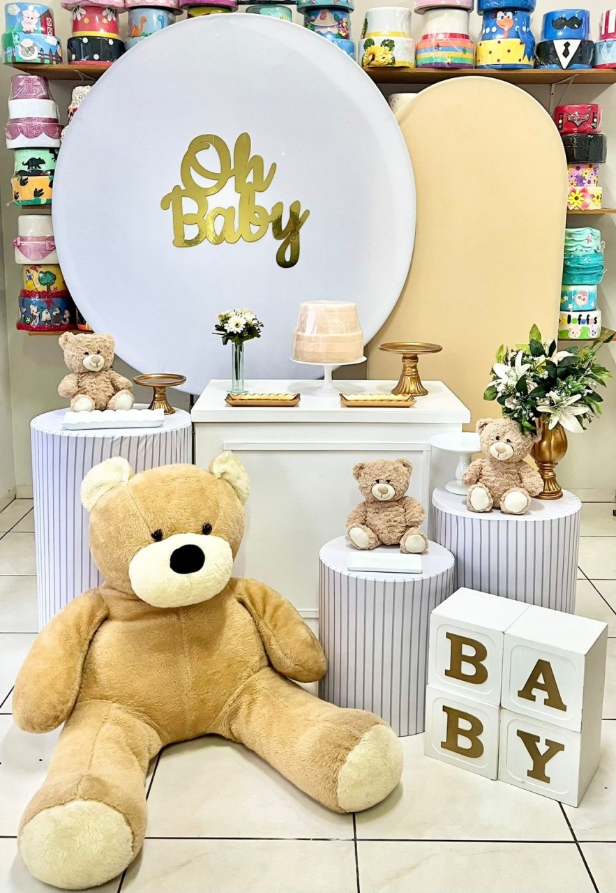 Romano Bege Urso G - Baby Revelação  - Catálogo Tay pegue e monte