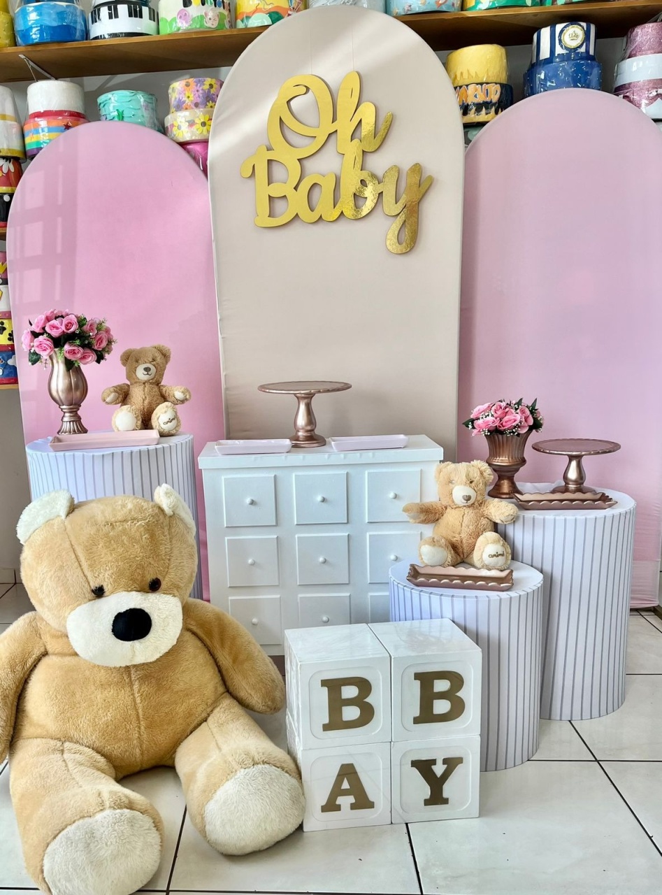 Romano Bege E Rosa   Master - Chá de Bebê   - Catálogo Tay pegue e monte