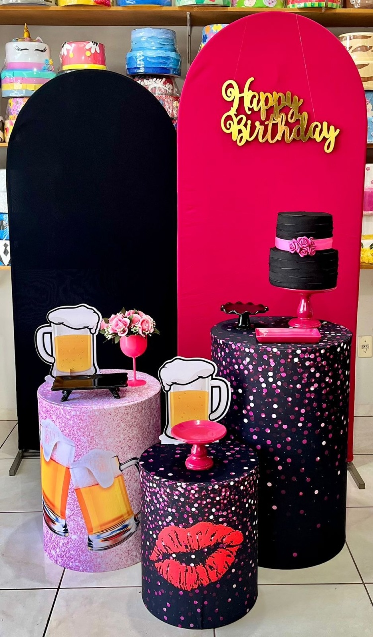 Romano Pink E Preto - Boteco - Catálogo Tay pegue e monte