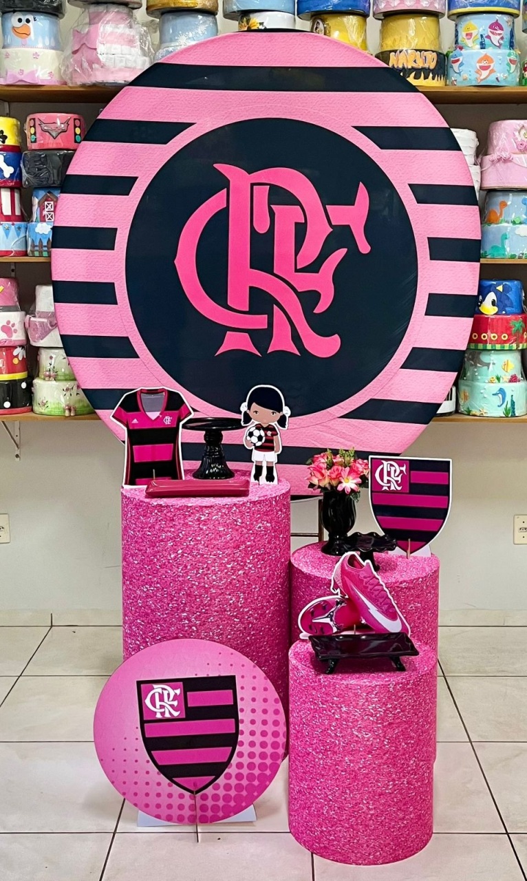 Flamengo Rosa Plus - Futebol - Catálogo Tay pegue e monte
