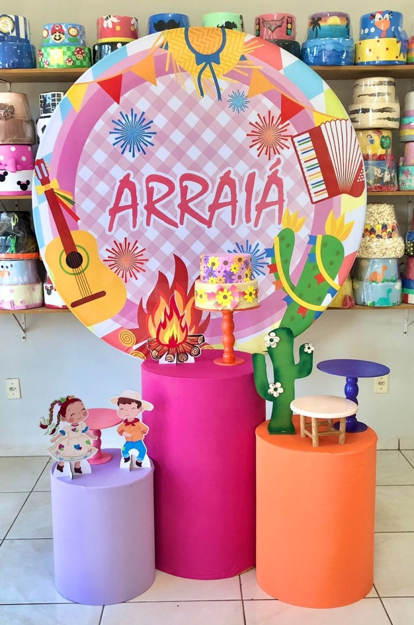 Arraia Rosa Padrão - Catálogo Tay pegue e monte