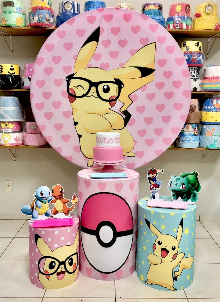 Pokémon - Pikachu Rosa - Plus - Catálogo Tay pegue e monte