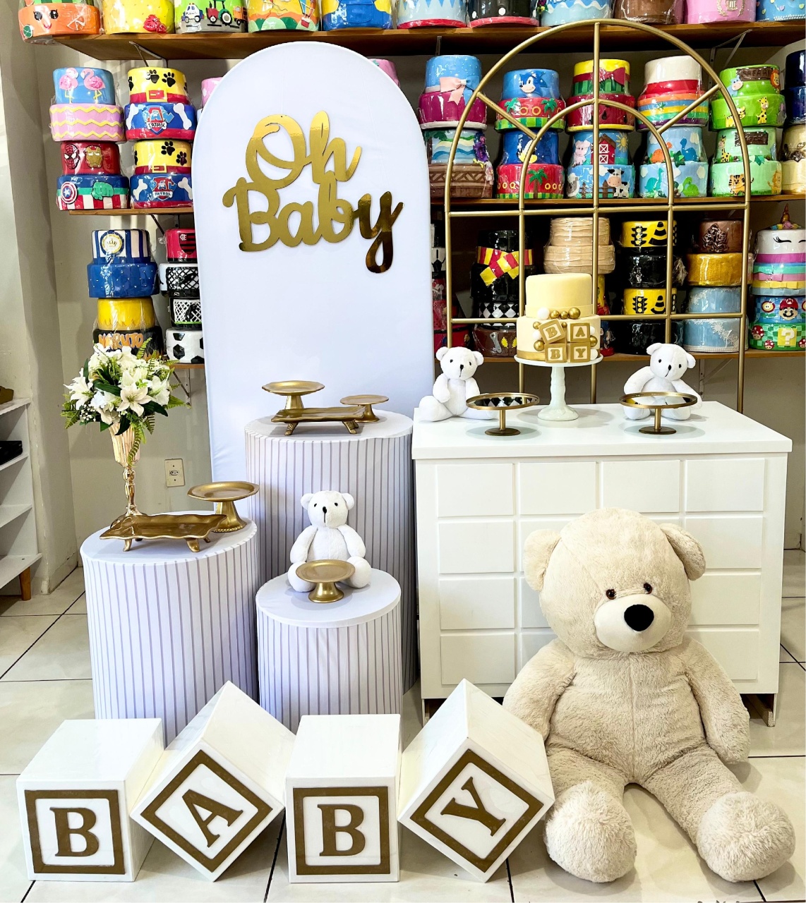Romano Baby Branco Urso - Janelado 3 - Catálogo Tay pegue e monte