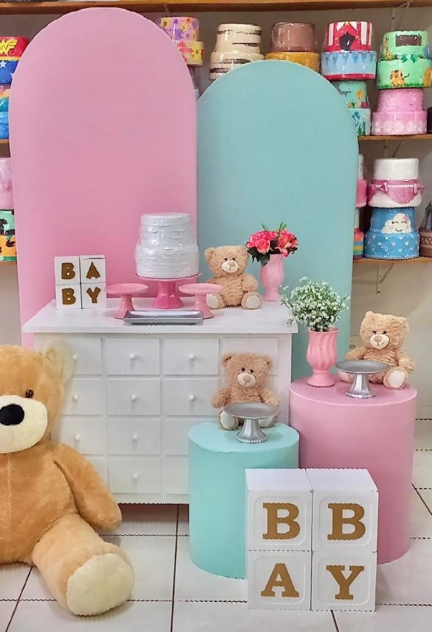 Romano Rosa E Verde Água- Revelação Baby Master  - Catálogo Tay pegue e monte