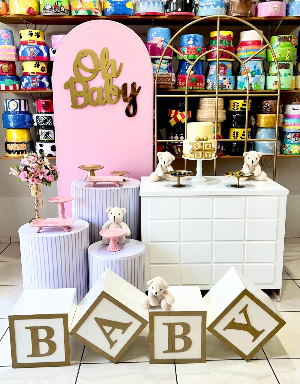 Romano Baby Rosa- Urso - Janelado - Catálogo Tay pegue e monte