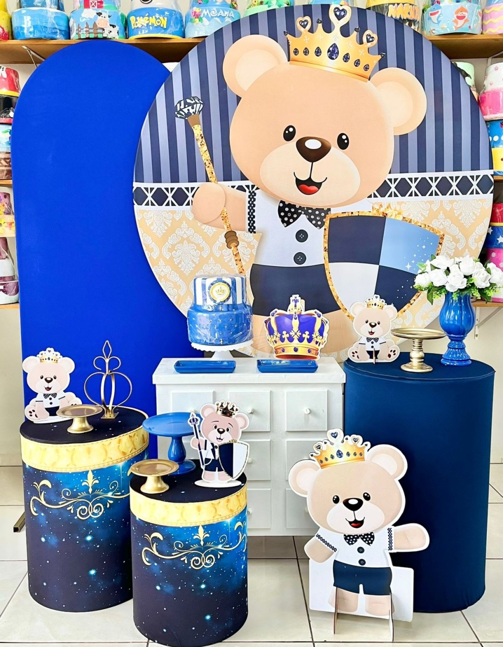 Urso Realeza Azul Master - Catálogo Tay pegue e monte
