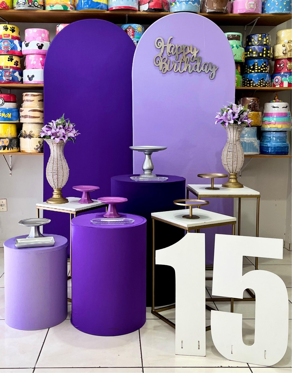 Romano Roxo E Lilás- 15 Anos - Catálogo Tay pegue e monte