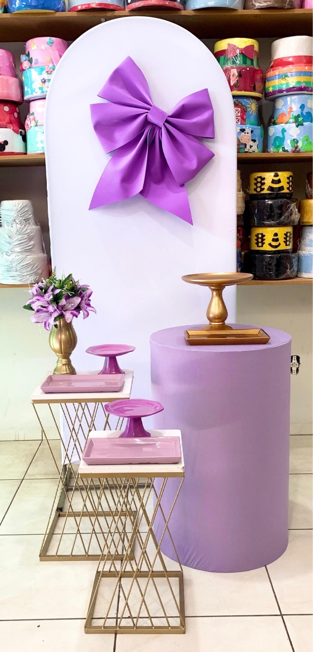 Laço Lilás E Dourado - Mesa X - Prime - Catálogo Tay pegue e monte