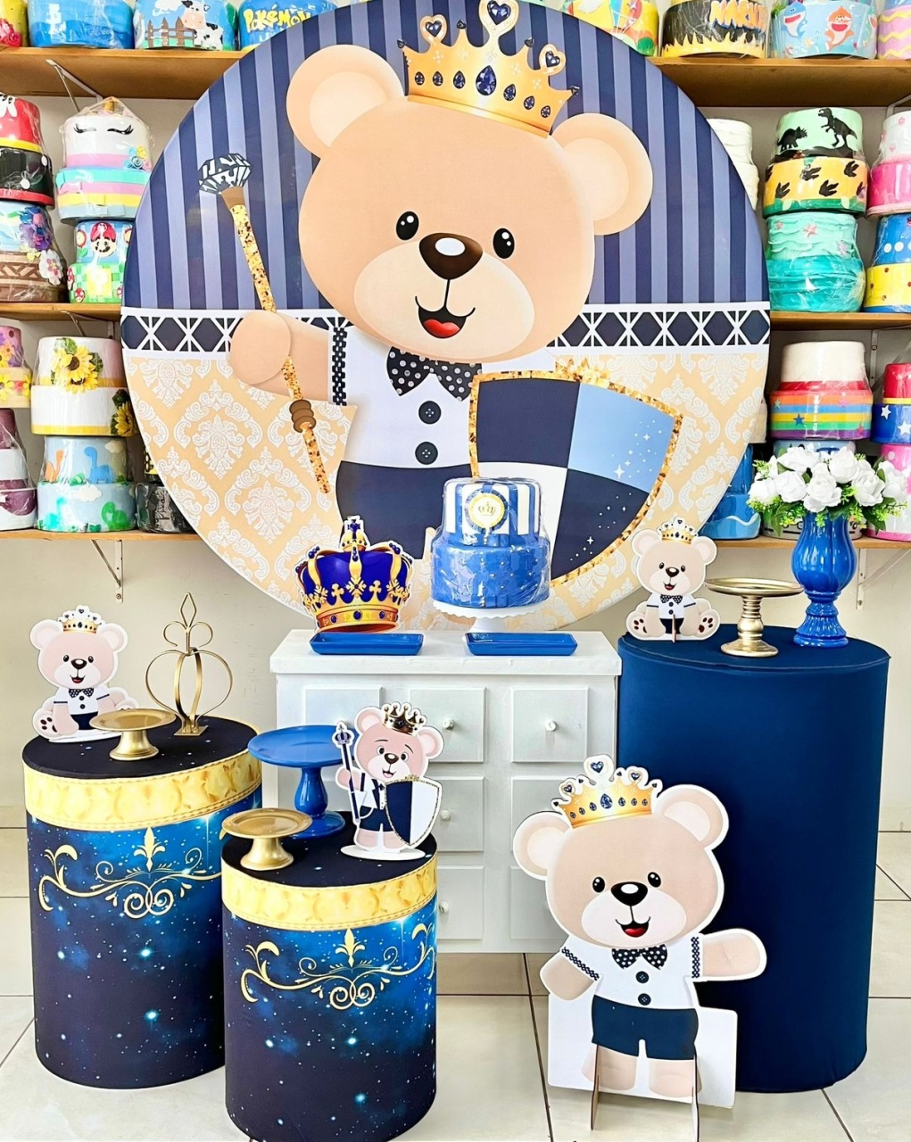 Urso Realeza Azul Prime - Catálogo Tay pegue e monte