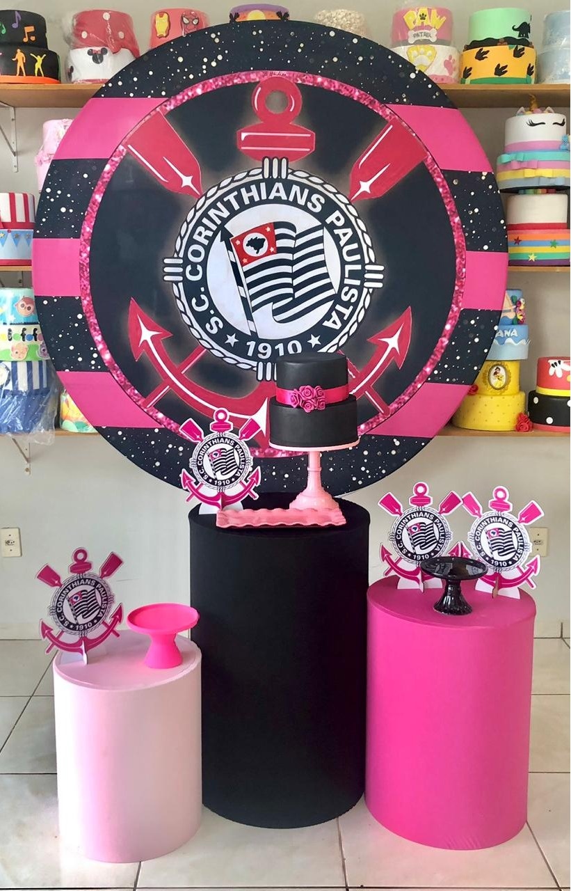 Corinthians Rosa - Padrão - Futebol - Catálogo Tay pegue e monte
