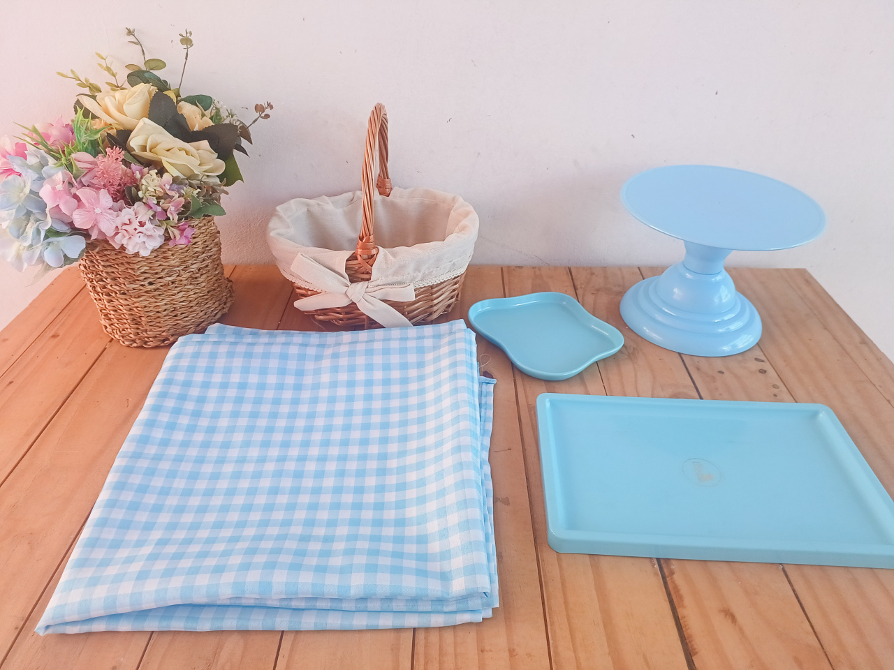 Kit Simples Piquenique Azul Claro - Bella decor by Tamires