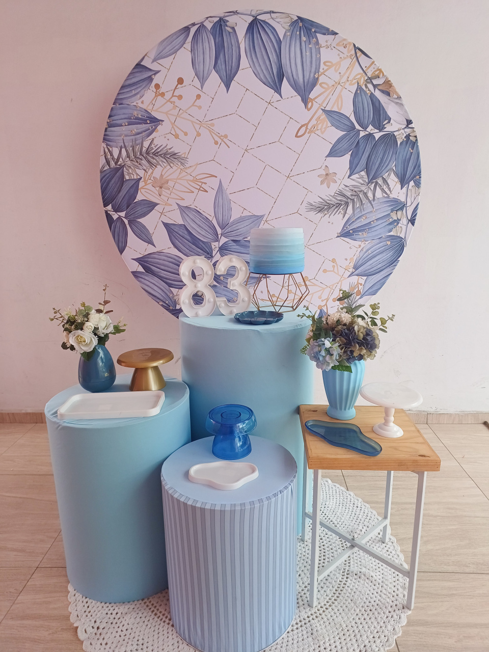 Kit Amei Feminino Floral Azul - Bella decor by Tamires