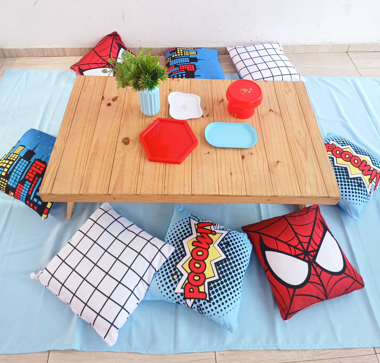 Piquenique Homem Aranha Clean  - Bella decor by Tamires