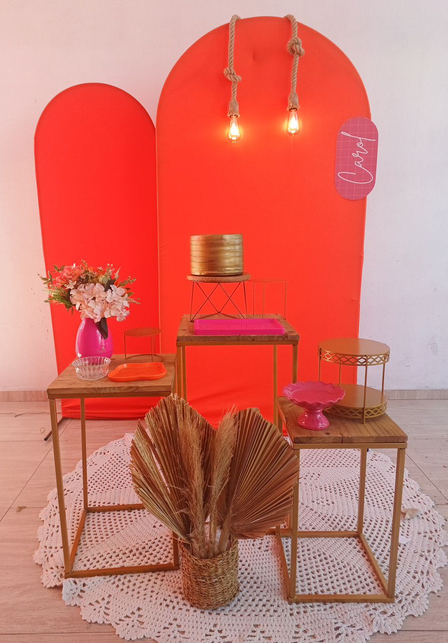 Kit Laranja E Dourado - Bella decor by Tamires