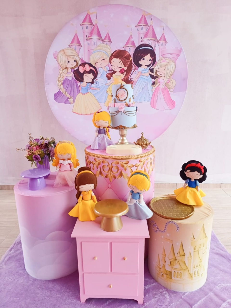 Princesas Cute Aquarela Kit Amei  - Bella decor by Tamires