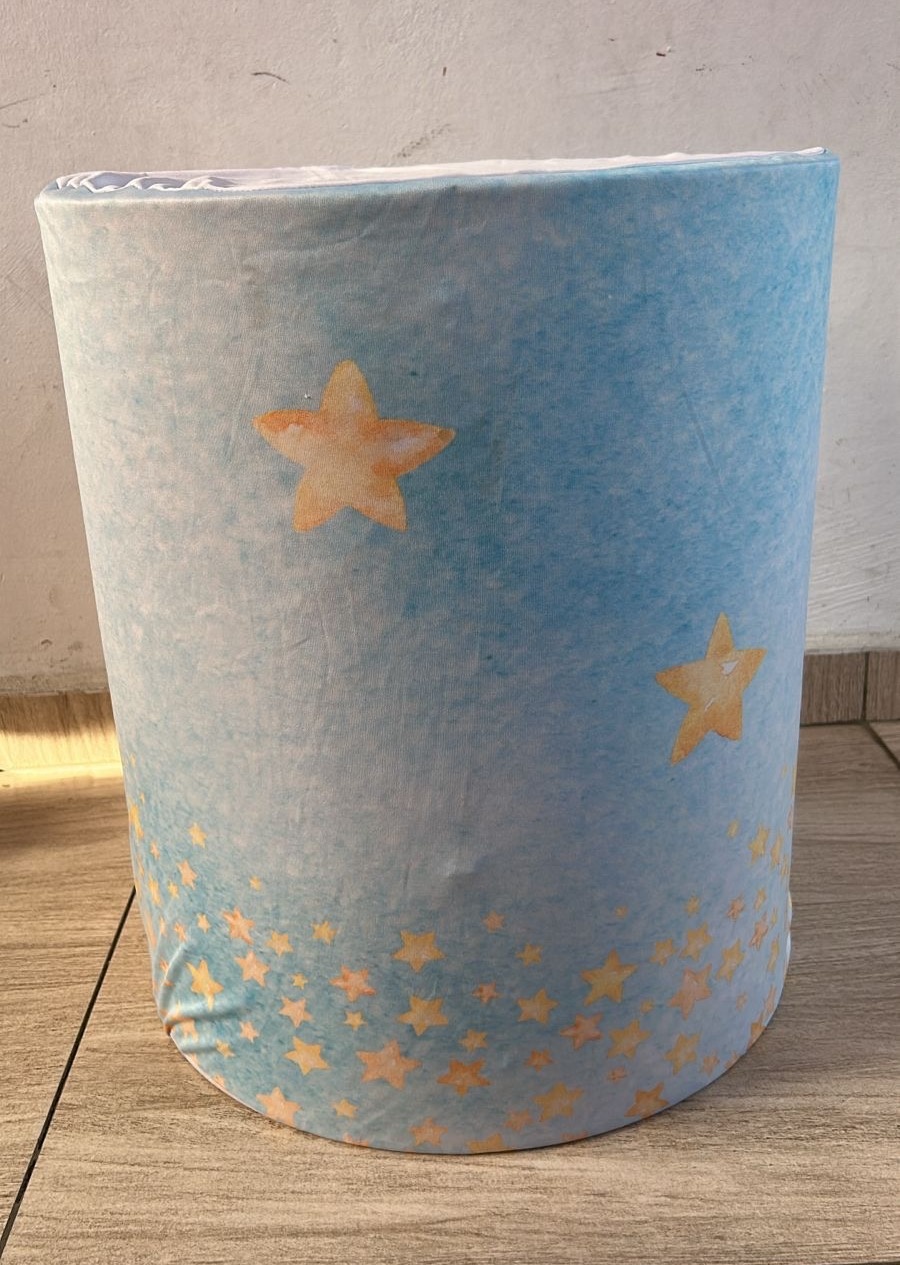 Capa Cilindro Estrelas Azul Bebe Tamanho P  - Bella decor by Tamires