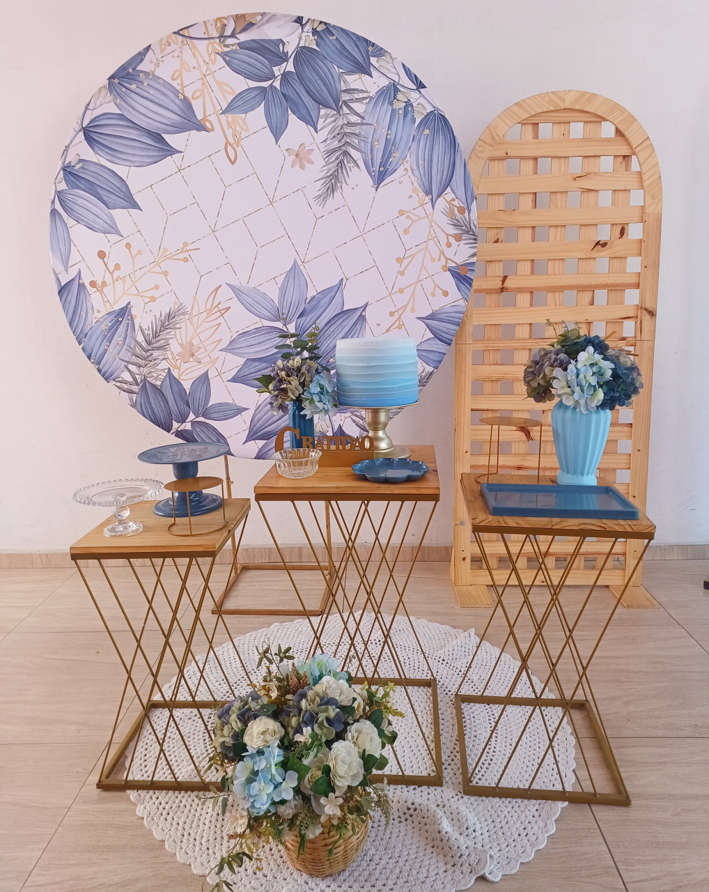 Kit Azul Feminino Floral - Bella decor by Tamires