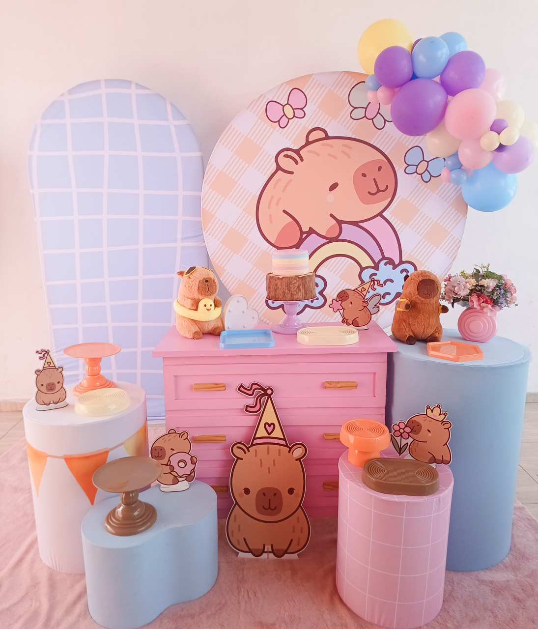 Capivara No Arco Íris Kit Top - Bella decor by Tamires