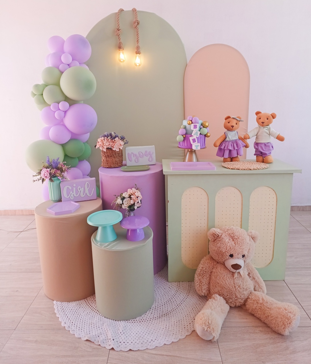 Cha Revelação Lilas E Verde Kit Top - Bella decor by Tamires