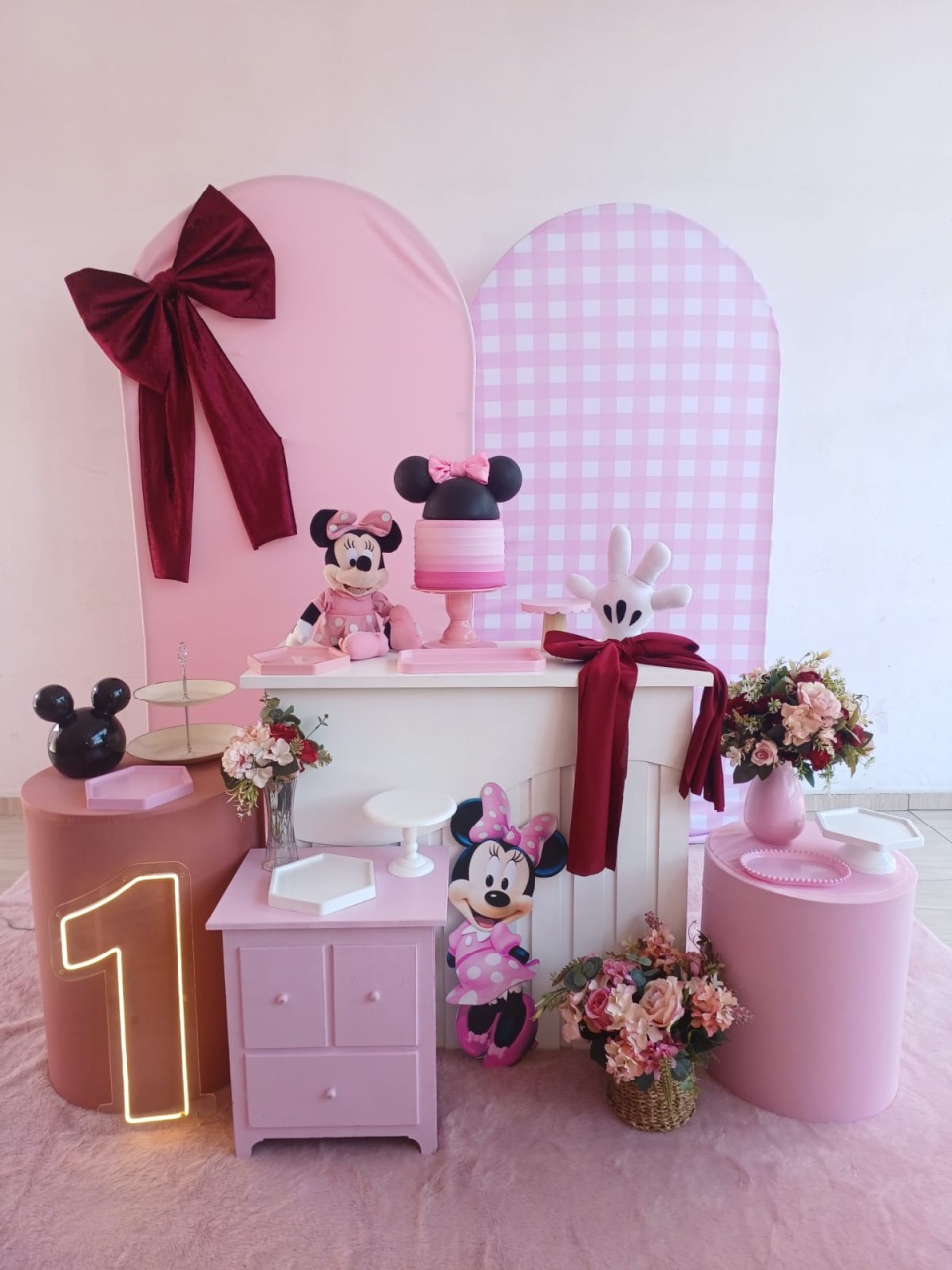 Minnie Rosa E Marsala Modelo 2 - Bella decor by Tamires