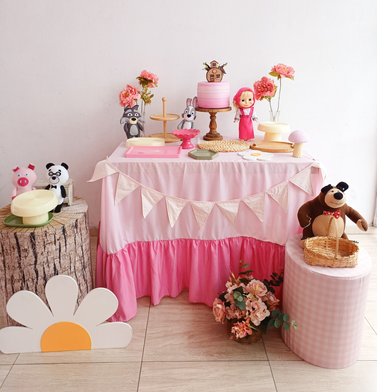 Mesa Festiva Afetiva Masha E Urso - Bella decor by Tamires