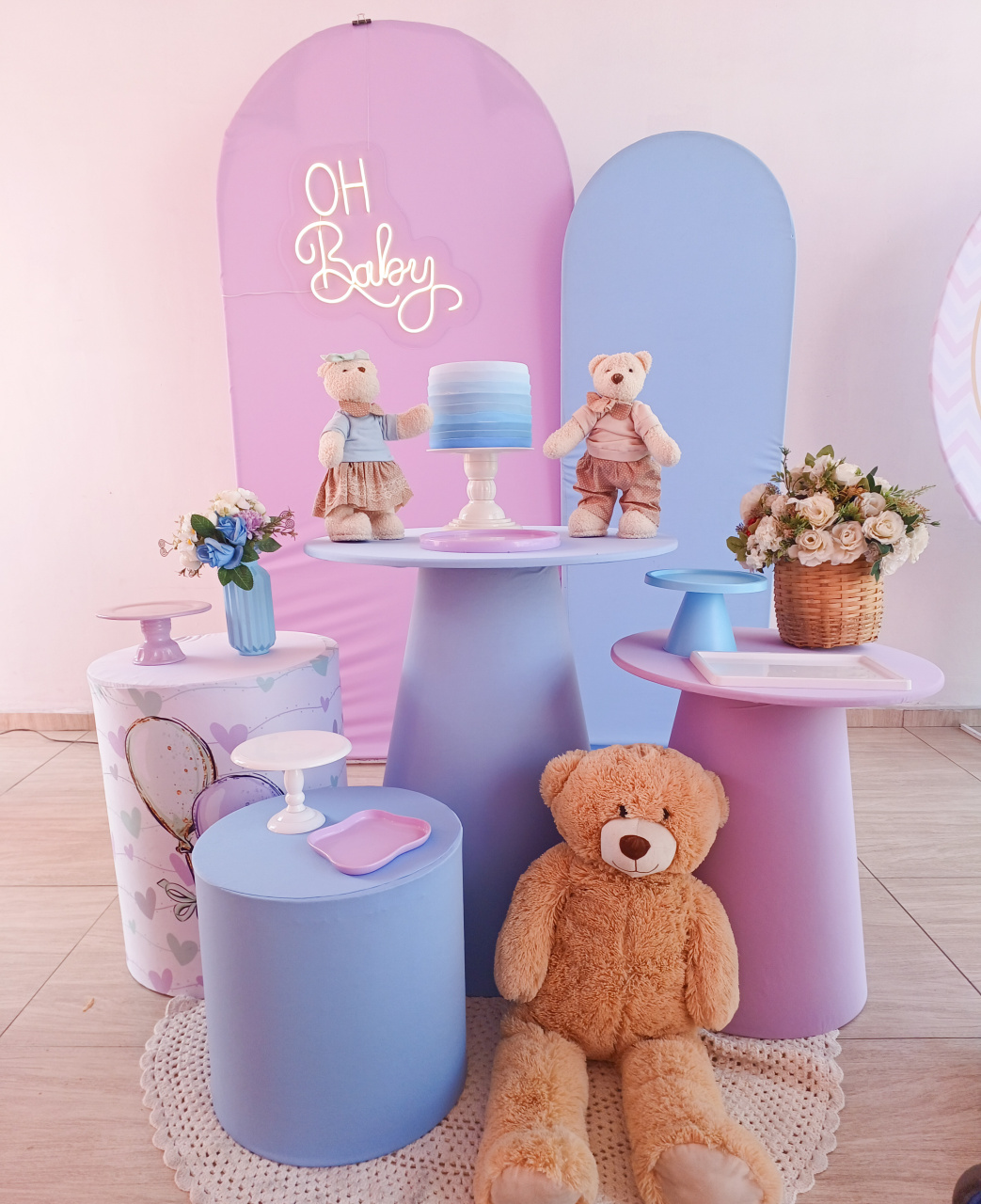 Chá Revelação Azul E Lilas - Bella decor by Tamires