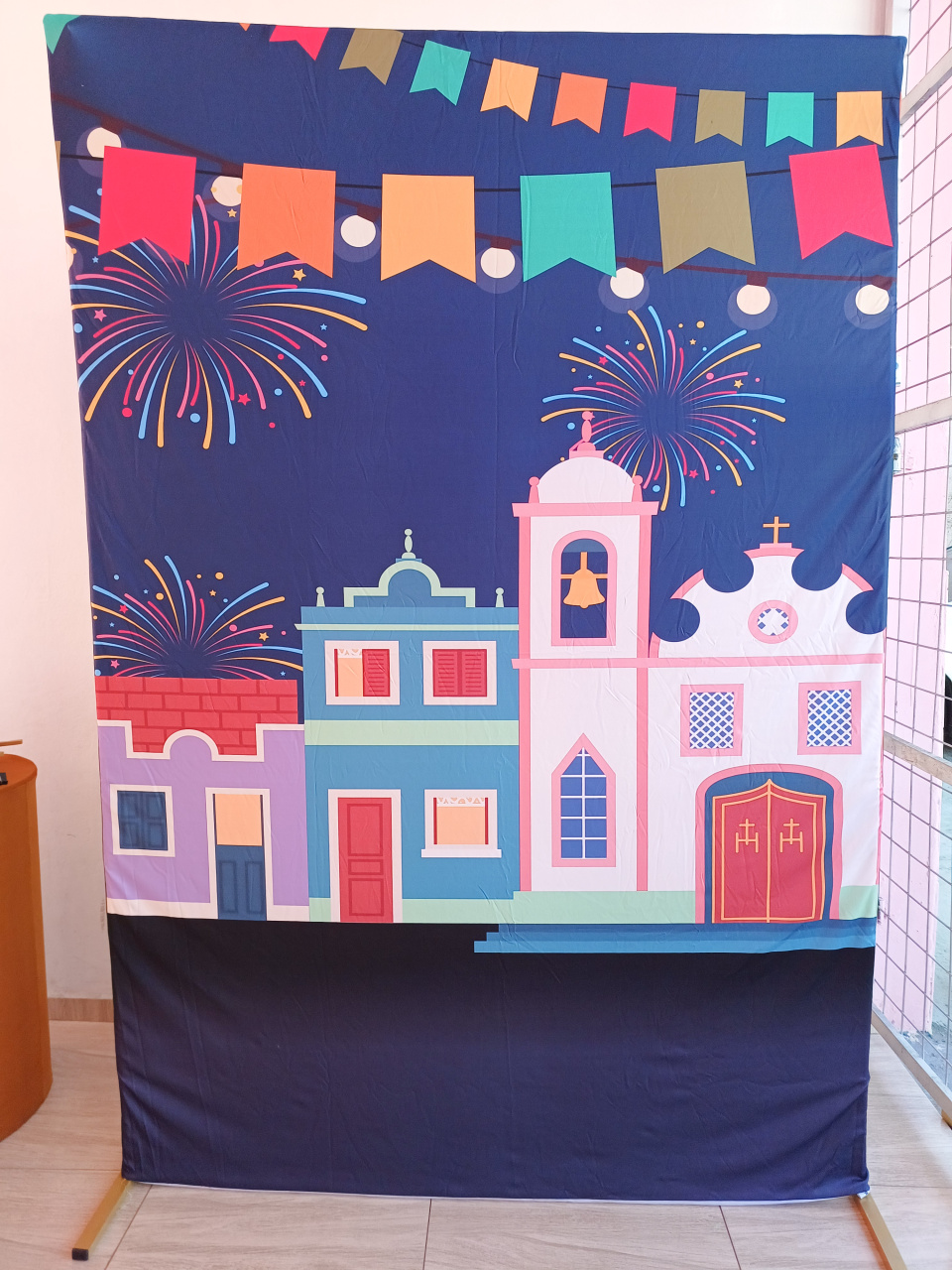 Painel Gg Festa Junina Veste Facil 1,50X2,20 - Bella decor by Tamires